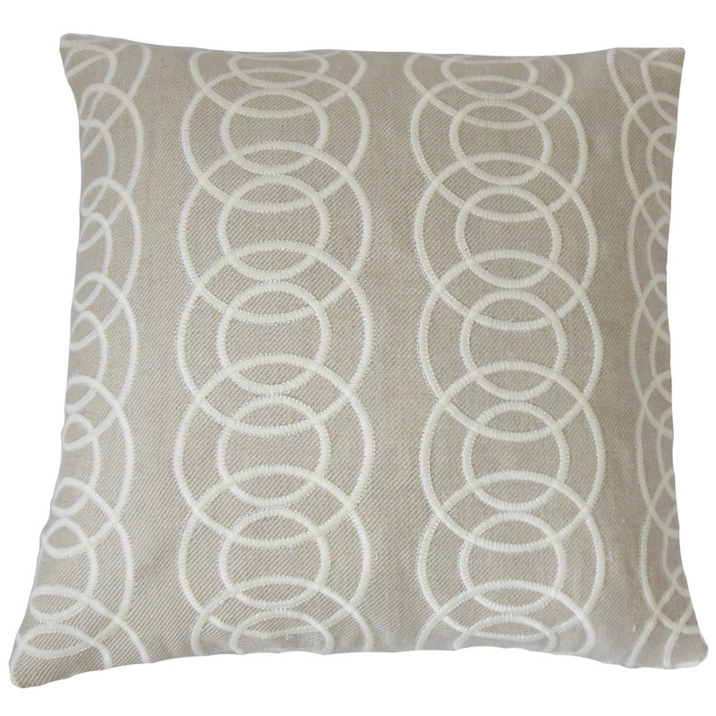 Coussin décoratif en coton géométrique nohealani, 18 po x 18 po