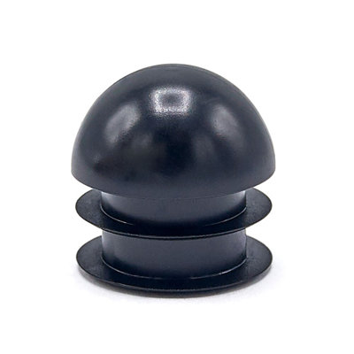 Outwater Plastic 1-1/4" Dia. Round Tubing Dome End Caps, Finishing Plug For Round Tubing Chair Glide, Floor Protector, Fits Multi Gauge Tubing, USA Made, 100 Pack