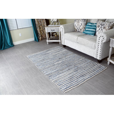 Rye Cotton Abstract Indoor Rug