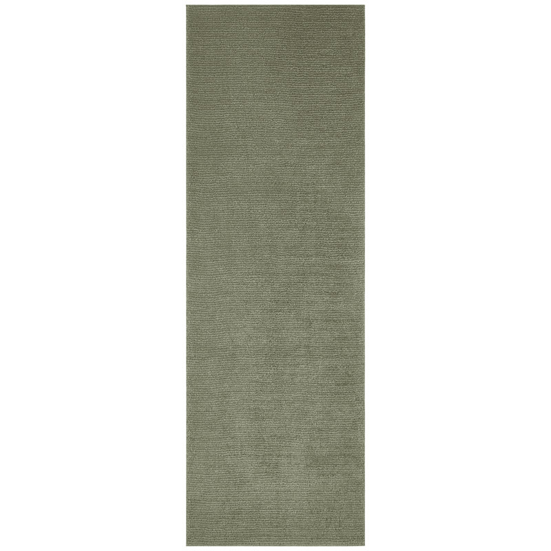Cloud Tufted Moss Green Rug, Runner 80 x 250cm