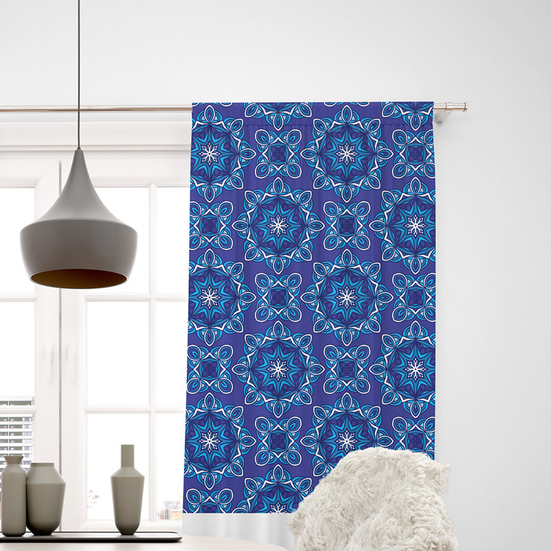 Paire de rideaux semi-transparents Mandala, L 40 po x L 82 po