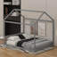 Grand lit en bois avec tête de lit-114359410