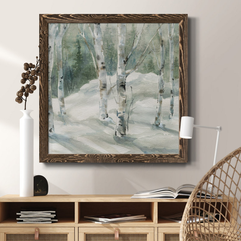Peony Bouquet II - peinture sur toile encadrée, H 31,5 po x l 31,5 po x P 1,5 po, Encadré de bois de noyer