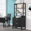 2 Drawer Vertical File Cabinet with Lock and Bookshelf-109708673