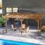 Pergola d'extérieur 12 pi x 16 pi, treillis de jardin en bois avec structure stable pour supporter les plantes grimpantes, jardin, patio, cour, terrasse, brun-98232515