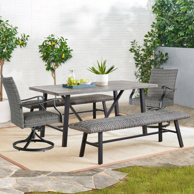  Rectangular 6 - Person 70" Long Dining Set