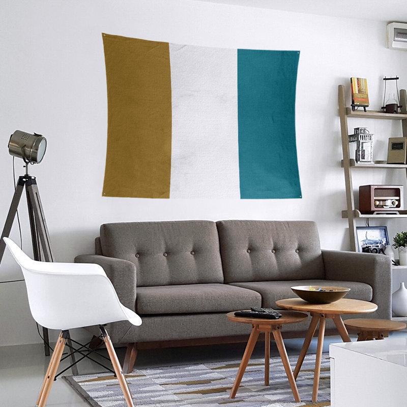 Tapisserie en polyester Jacksonville, H 27,5 po x l 37,5 po, Doré