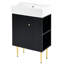Meuble-lavabo de salle de bain 21,6 po avec lavabo en céramique et compartiment de rangement latéral à droite-2111740742