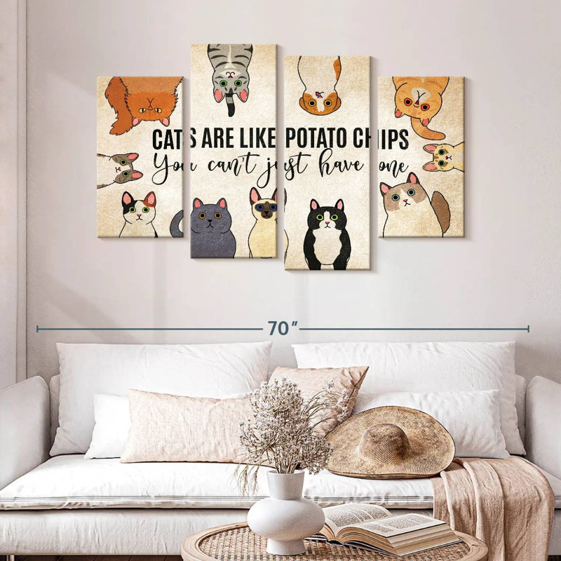Brampt Cats Are Like Potato Chips, H 32 po x l 52 po