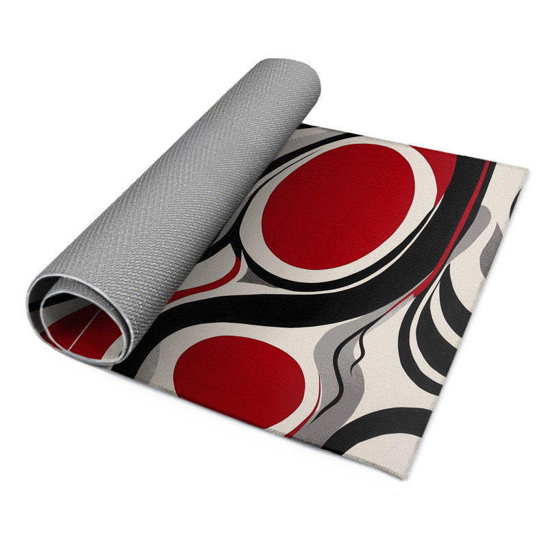 Cerise Glow Indoor And Outdoor Area Rug, Rectangle 1'6" x 2'6"