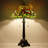 Tiffany Table Lamp Green Red Stained Glass Desk Lamp 12X12X21 Inches Dragonfly Style Reading Light