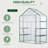5' X 2.5' 6.5' Walk-in Greenhouse From , Portable, 3 Tier Shelves, Clear Plastic Cover, Energize Backyard Garden Portable Greenhouse, 6.5', Weatherized Boost Productivity