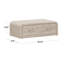 Table basse double Juna Wood Dream Console avec matelas et coins arrondis, gris bouleau moisson