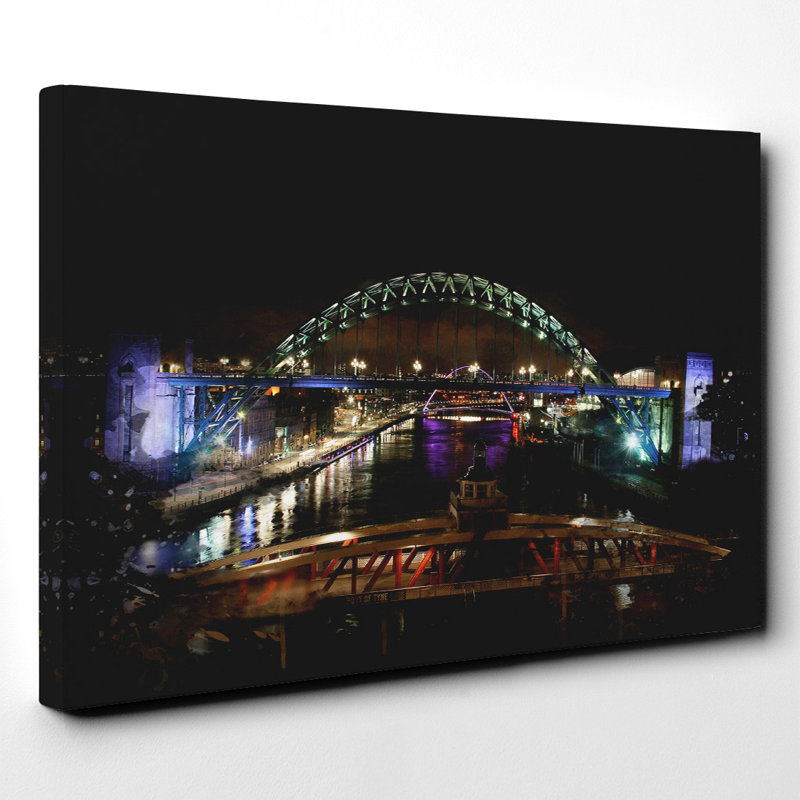 Tyne Bridge Newcastle - Unframed - Wrapped Canvas, 50cm H x 76cm W