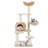 Corrigan Studio® 59" Cattail Cat Tower With Sisal Scratching Posts Perch Condo Soft Hammock Indoor