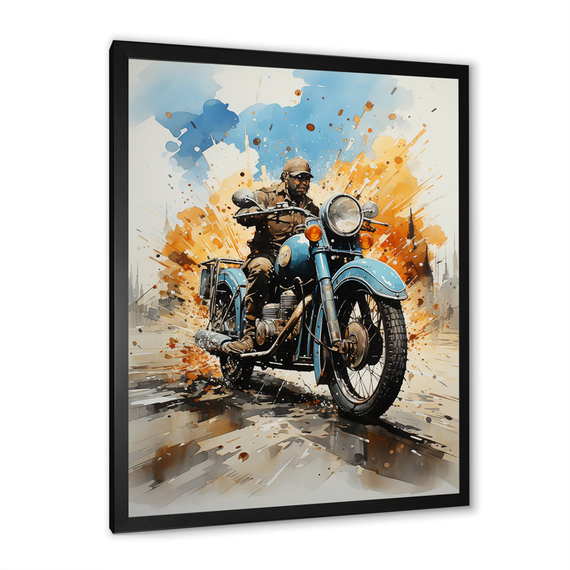 Industrial Industrial Moto I, Cadre simple noir, H 32 po x l 16 po x P 1 po