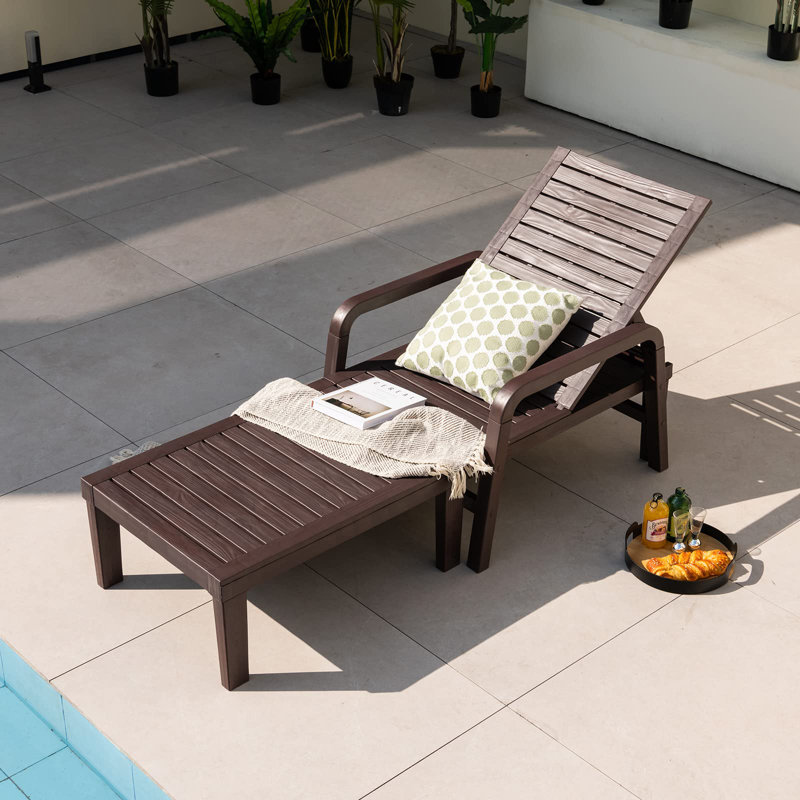 Futral Long Reclining Single Chaise, Brown