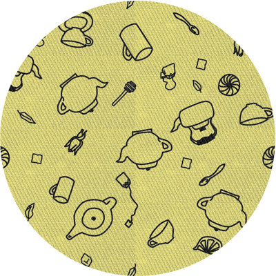 Tapis de zone jaune à motif
