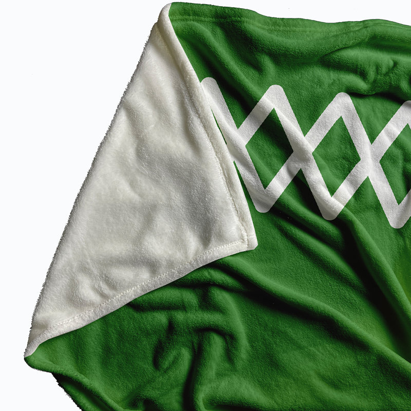 Elzo Plain Weave / Muslin Throw Blanket, Green