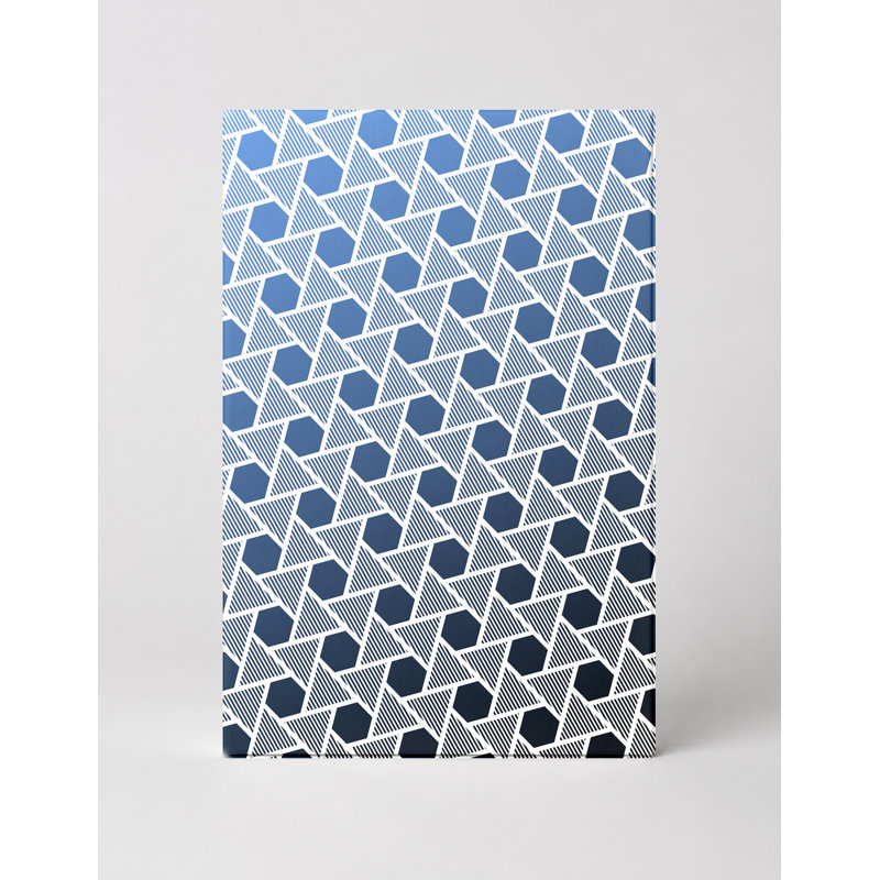 "Blue Hexagon Gradient" - Art mural sur toile, 11" W x 14" H