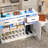 Modern Glass Top Shoe Cabinet With Charging & LED Light,Multi Functional Shoe Rack With Bench For Entryway, Shoe Storage Island With 3 Drawers & Adjustable Shelves For Living Room,Cloakroom,Hallway