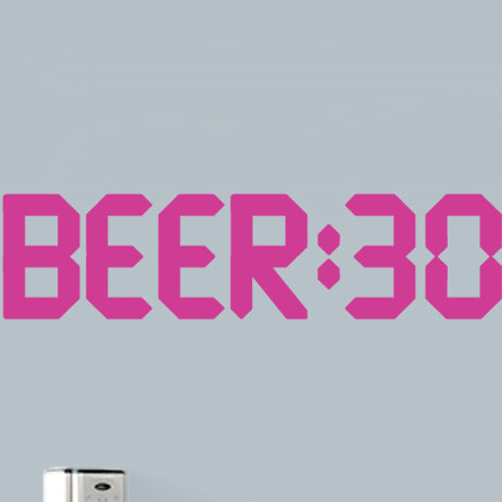 Décalcomanie murale 30 bière, Rose vif