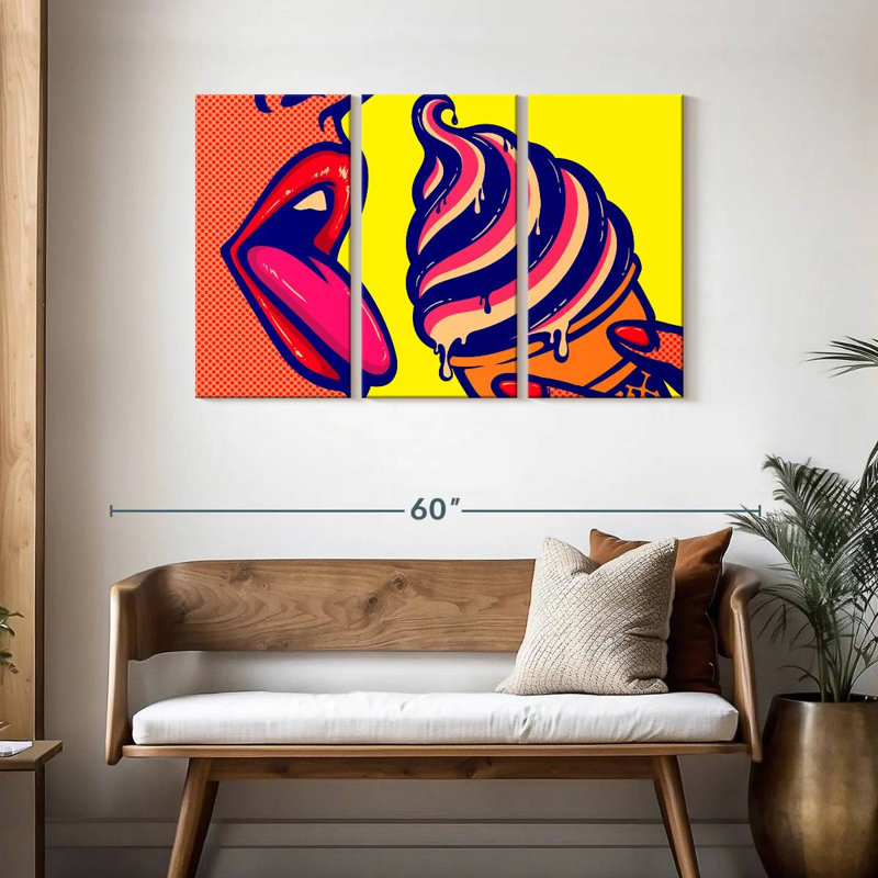 Yarlin Comic Ice Cream, 28" H x 45" W