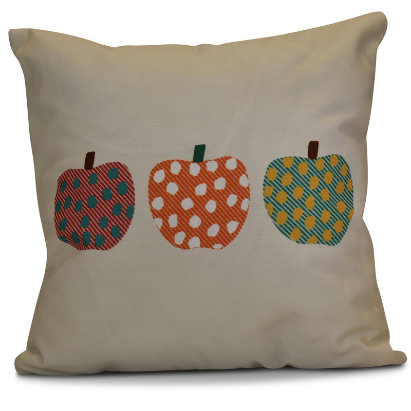 Housse de coussin d'extérieur carré, H 20 po x l 20 po x P 2 po, Orange