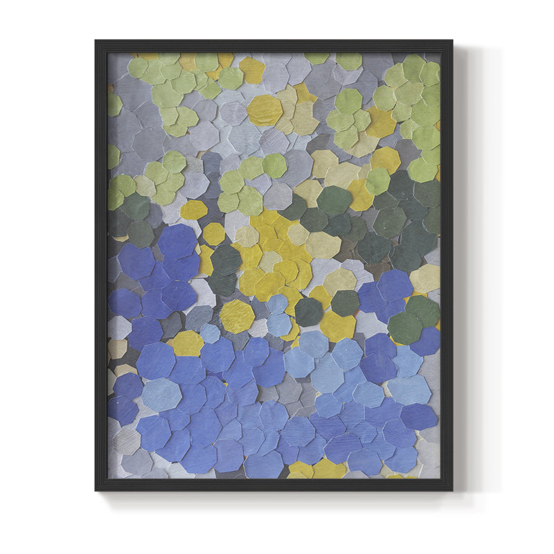 «Lake Como Garden», reproduction encadrée en bois massif, H 15 po x l 12 po, Noir, noir, noir, noir