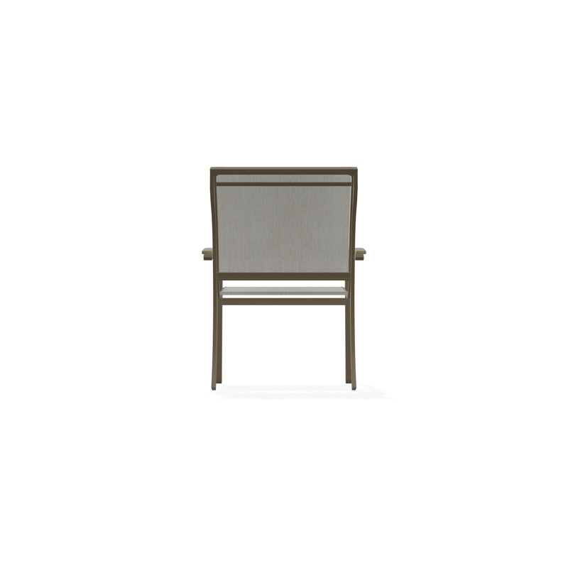 Chaise de café empilable en aluminium Bazza, Huître Augustine, Bois de plage
