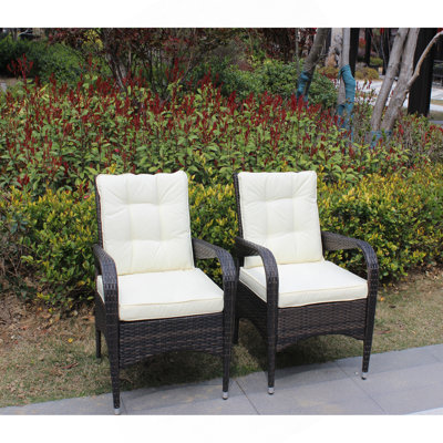 Chaises de salle à manger 2 pièces avec coussins Liberatore (coussin beige)