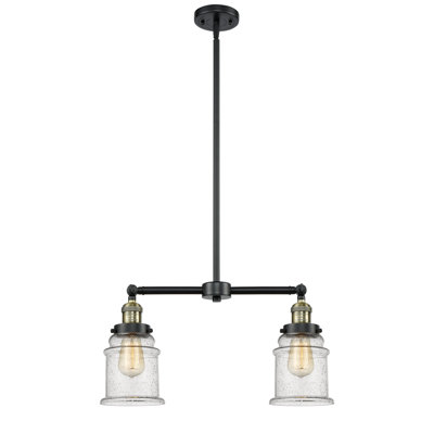 Luminaire suspendu linéaire à 2 lumières pour îlot de cuisine Galaviz