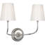 Vendome Double Sconce with White Glass-1592758130