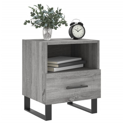 Vinny 40cm W Iron Bedside Table