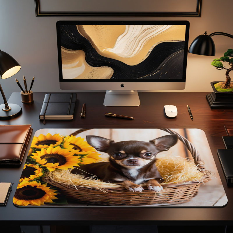 Polyester Desk Pad, 14.4x12.1
