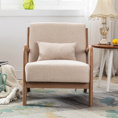 Upholstered Linen Armchair