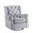 Zeger Gray Fabric Glider Chair with Swivel