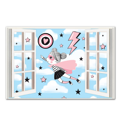 Art sur toile superhero fille window Aiyana