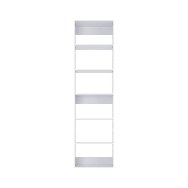 Shelf Tower Unit in White, 71.25" H x 19.5"  W x 14" D