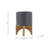 5" Planter W/ Wood Stand, Matte Gray-613400018-613400020-613400022