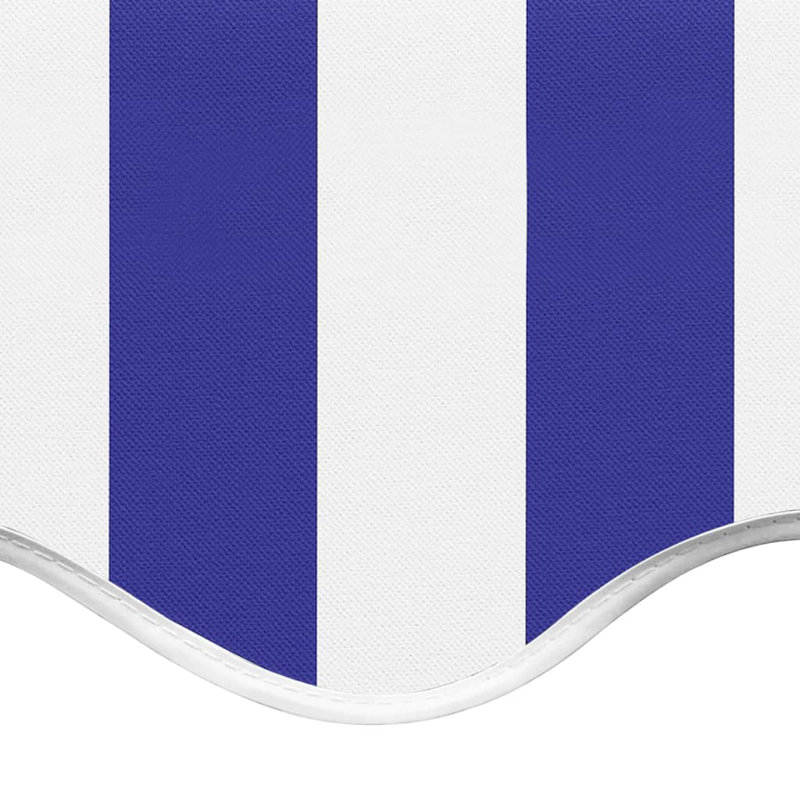 Awning Top Sunshade Canvas , 500cm W x 350cm D, Blue/White