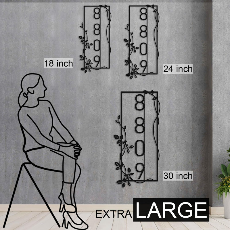 Décoration murale d'extérieur personnalisée, H 30 po x l 14 po x P 0,05 po, Oui