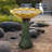 Cherysse Concrete / Cement Pedestal Birdbath