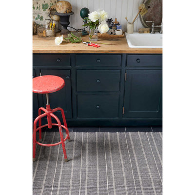 Samson Black Handwoven Indoor/Outdoor Rug