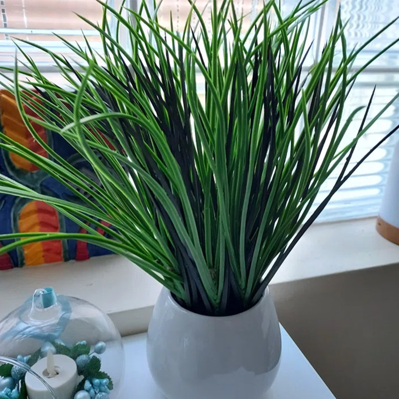Herbe d'oignon artificielle en pot 12 po Donner