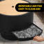 26 Inch Smokeless Firepit, Outdoor Fire Pit Table With Removable Ash Pan, Bamboo Lid, Portable Carbon Steel Firepit