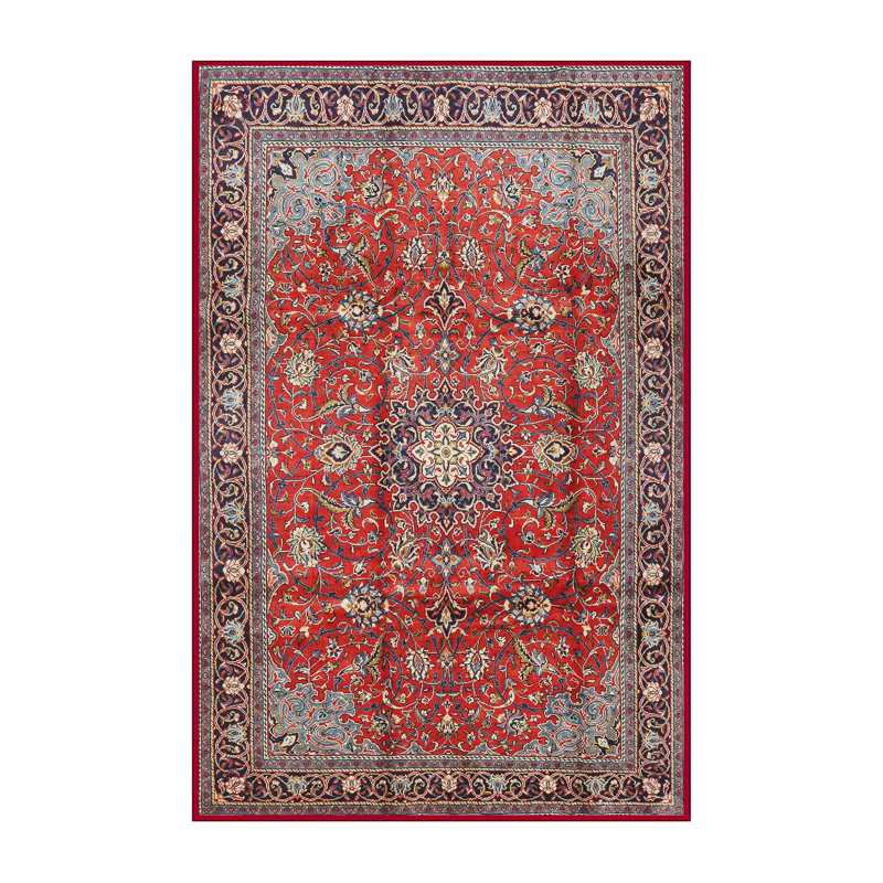 Tapis de style oriental rouge, Rectangle 5 pi x 7 pi