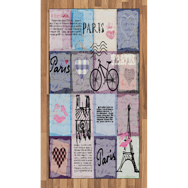 Paris High Density Long Fiber Poly Threads Decorative Area Rug Carpet, Rectangle 2'7" x 5'
