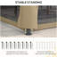 Pavillon de jardin 10 pi x 13 pi avec filet, beige Grande et spacieuse pour 8 personnes. Toit ventilé, jardin à cadre en acier, pelouse, terrasse dans la cour. Assemblage du pavillon de jardin, filet beige. Nécessaire