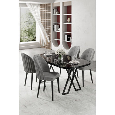 Dining Table & Chairs Set (5 Pieces)